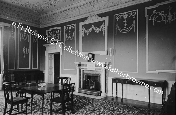 CASTLETOWN HOUSE  DINING ROOM FIREPLACE